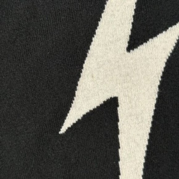 Aviator Nation Unisex Cashmere Bolt Crewneck Sweater Black Comfy‎ Soft Sz Medium - Picture 6 of 11